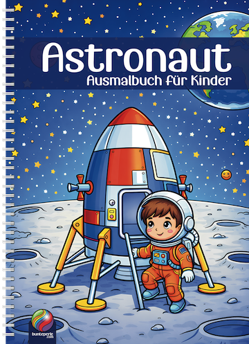 Cover: Astronauten Ausmalbuch für Kinder